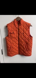 Polo Ralph Lauren Boys Orange Puffer Vest Size L 14/16 Full Zip Preowned - Picture 1 of 8