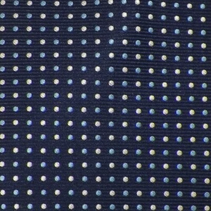 HILDITCH & KEY Mens Navy Blue White POLKA DOT Woven Silk Tie England NWT - Picture 1 of 3