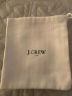J Crew white fabric pull tie top jewlery bag PROTECTION FROM TARNISH