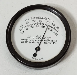 Fahrenheit Temperature Gauge Vintage Metal Hanging Steampunk Industrial 3 3/8" - Picture 1 of 7