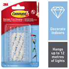 3M Command Decorating Clips Self-Adhesive Strips Wall Hanging Fairy Lights Hooks