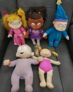 LOT OF 5 Nickelodeon Rugrats 12" Talking Dill Pickles Angelica Suzie RARE 1998 - Picture 1 of 9