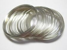 Silver Tone about 200 Memory Beading Wire Loops 40mm