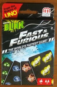 UNO BLINK Fast & Furious Game Sealed Playing Cards Bundle Quick Paced Fun