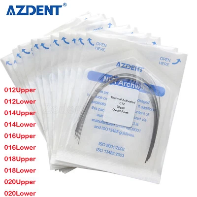 AZDENT Alambres de Arco de Ortodoncia Dental Redondo Niti Activado Térmicamente Foto 1 de 4