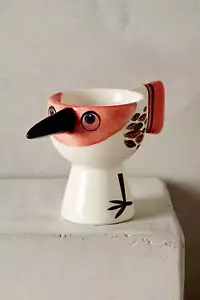 1 New Anthropologie Wonderful ~ Early Bird Egg Cup - RED - Sold Out! - Picture 1 of 2