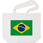 &#39;Brasilien-Flagge&#39; Wei&#223;e Einkaufstasche (BG00011127)