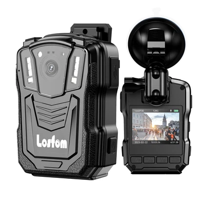 2K Body Camera 128G 1440P Body Mounted Camera w/ GPS 16H Recording  Police Cam - Image 1 of 4