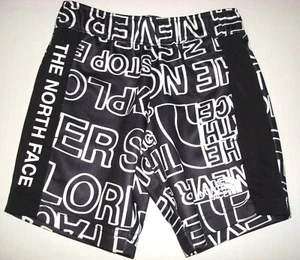 New Boys XS 6 NWT North Face Knit Short Black White Logo Never Stop TNF - Picture 1 of 4