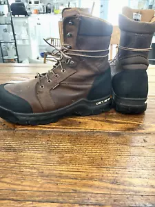 Stivali da lavoro da uomo Carhartt robusti flessibili 8" punta composita isolati, marroni, 13 M - Foto 1 di 12