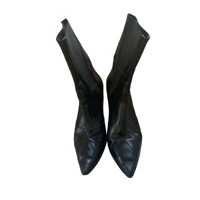 Gianni Barbato 细高跟一脚蹬踝靴 37.5 码 — 第 1/4 张图片