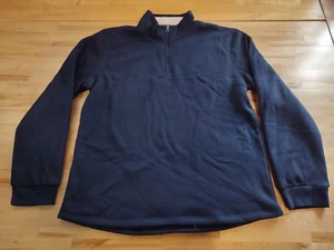 Neu ohne Etikett BC Clothing Herren Fleece gefüttert 1/4 Viertel Reißverschluss Pullover Oberteil blau XL - Bild 1 von 3