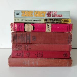 7 x Vintage Western Book Bundle Hardback & Paperback Books - Picture 1 of 12