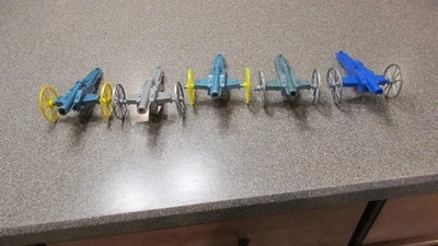 JUEGO DE CINCO CAÑONES MPC VINTAGE AZUL Y GRIS GUERRA CIVIL SIN RESORTES Foto 1 de 4