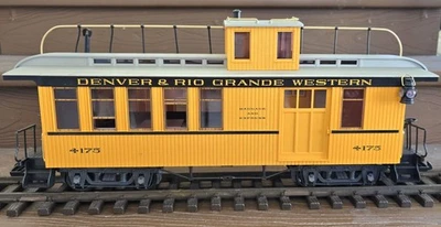 LGB D&RGW 4175 Interior Lights Queen Mary Series G Gauge Baggage Coach Car - Image 1 of 4