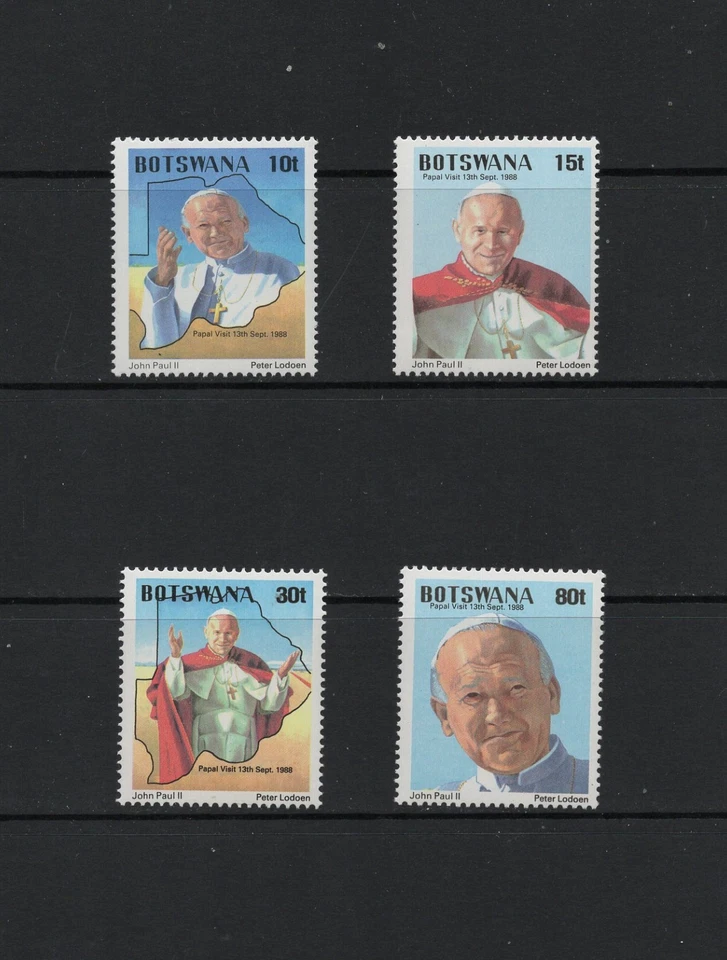 S8195 Botswana 1988 Papal Visit 4v. MNH - image 1 of 1