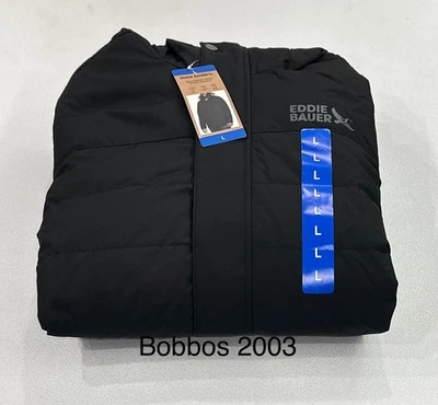 Eddie Bauer Men's Boundary Pass Down Parka Faux-Fur Jacket, Black, Size L - Image 1 of 4