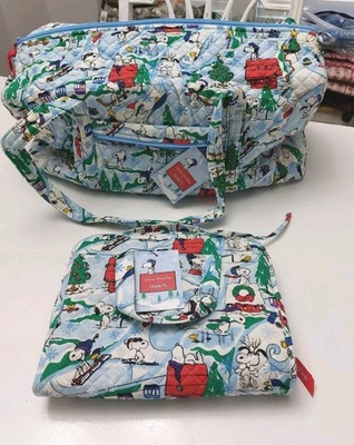 Vera Bradley Ski Slope Snoopy Bolsa de Viaje Grande y Organizador Colgante Nuevo con Etiquetas Foto 1 de 4