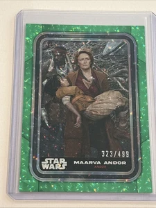 2023 Topps Star Wars Flagship Maarva Andor GREEN Foil Parallel #D 323/499 Andor - Bild 1 von 3