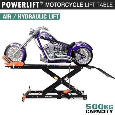 Motorcycle Lift Table AIR Hydraulic 500kg Bike Jack Stand Hoist - image 1 of 4