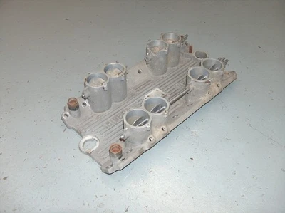 Colector de admisión de inyección de combustible Hilborn vintage Racing SB Chevy dañado Foto 1 de 4