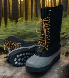 White's Boots Pacs Spikes Logger Boot Tall Insulated Pac Duck Mens Sz 12 M - Picture 1 of 10