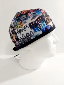 Totenkopfmütze, Doo Rag, Scrub Cap, OP-Mütze, Chemo Mütze, Anthrax - Bild 1 von 3
