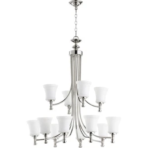 Quorum International 6122-12-62 Rossington Chandelier Polished Nickel - Picture 1 of 1