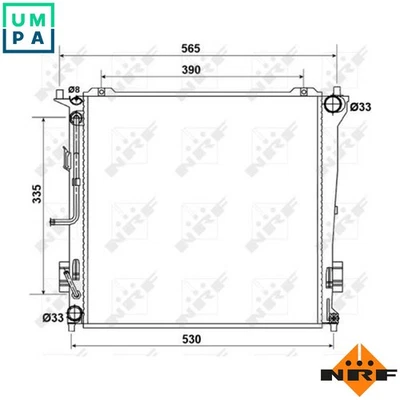 RADIATOR ENGINE COOLING 53163 FOR D4FB 1.6L 4cyl - Image 1 of 4