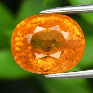 π 4.19ct 9.5x7.8mm Oval Natural Fanta Orange Spessartite Garnet - Nigeria Gem - Picture 1 of 4