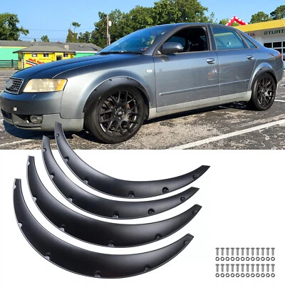 Extra Wide Body Wheel Fender Flares Wheel Arches Kits For Audi A4 B6 2002–2005 Foto 1 de 4