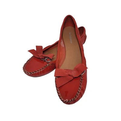 Liz Claiborne Aiko Womens Red Slip On Loafer Shoes Leather Upper Size 7.5M - Image 1 of 4