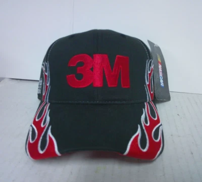 NASCAR Hendrick Motorsports #24 Jeff Gordon 3M Gorra de Béisbol Negra con Llamas NUEVA Foto 1 de 4