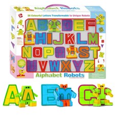 26Pcs English Letters Robot Deformation Alphabet Transformations Puzzle Toys