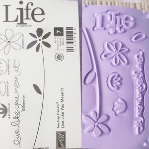 STAMPIN UP LIKE OU MEAN IT 7 SELLOS DE GOMA DE MONTAJE EN MADERA ÁLBUM DE RECORTES FABRICACIÓN DE TARJETAS - Imagen 1 de 4