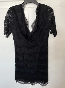 M&S Womens Black Lace Fully Lined Dress Size 12 NWT - Picture 1 of 9