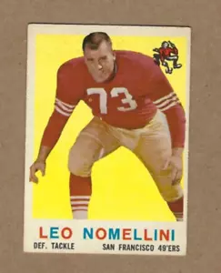 Tarjeta de fútbol americano Topps 1959 #19 Leo Nomellini San Francisco 49ers VGEX+ HoFer - Imagen 1 de 2