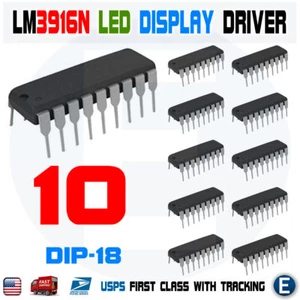 10PCS LM3916N-1 LED Display Driver IC LM3916 NSC DIP-18 DOT BAR DISPLAY - Picture 1 of 4