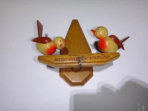 Rechenberg Bienenmühle Erzgebirge Holzkunst Holz Vögel Andenken Souvenir Antik - Bild 1 von 3