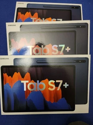 BRAND NEW SEALED SAMSUNG Galaxy Tab S7 Plus Tablet 12.4" S Pen 256GB Wi-Fi Black - Image 1 of 4