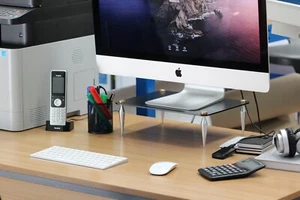 Monitor Stand Aluminium, 250mm x 350mm x 100mm Universal desktop Home office - Picture 1 of 11