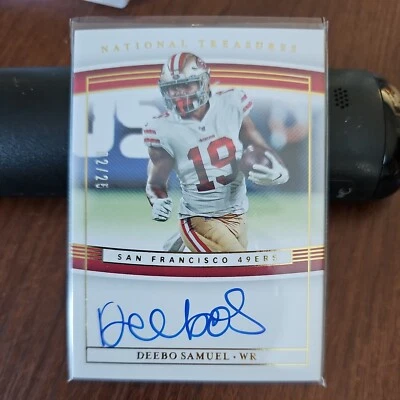 2019 National Treasures - Deebo Samuel RC Rookie Signatures GOLD #02/25 Auto - Image 1 of 4