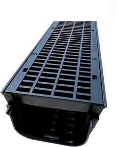 Clark Drain CD410 Storm Drainage Channel Polypropylene Channel & Grate - 1 metre - Picture 1 of 15