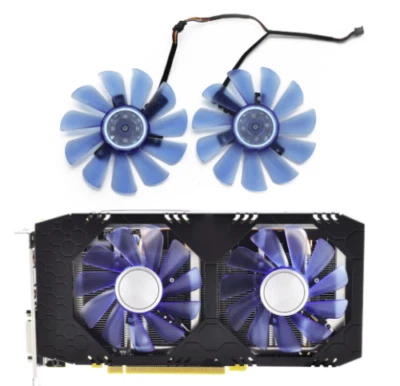 Pair Fans Cooler Fan For HIS RX570 RX 570 RX470 IceQ  GPU FDC10U12S9-C 88mm - Image 1 of 4