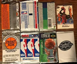 90'S SEALED PACK LOT (8) 1995-96 COLLECTOR'S CHOICE 2 HOBBY 1990-91 HOOPS +MORE - Picture 1 of 1