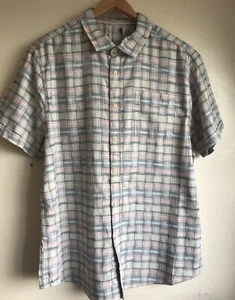 Mantaray Retro print Check shirt New Soft cotton Short sleeves Summer BNWOT - Picture 1 of 5