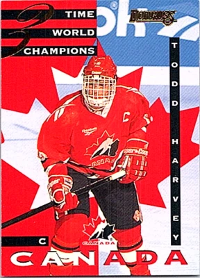 1995-96 Donruss Canadian World Junior Team Hockey #17 Todd Harvey - Image 1 of 2