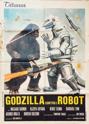 GODZILLA CONTRO I ROBOT Gojira tai Mekagojira FUKUDA MANIFESTO ORIGINALE POSTER - Bild 1 von 2