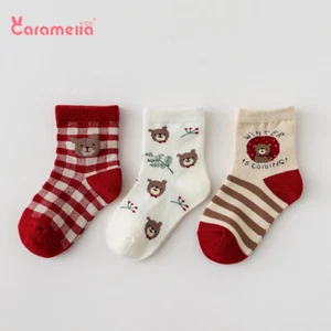 Caramella, Children Bear Patterned Socks, 3 Pair Set - Picture 1 of 5