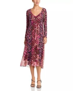 NWT Johnny Was Agatha Mesh Paneled Midi Dress Sz. M - Picture 1 of 2